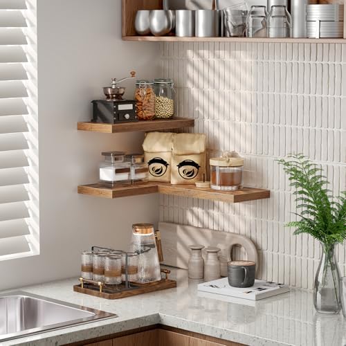 RALGEND Floating Shelves Set of 3 with Invisible Brackets