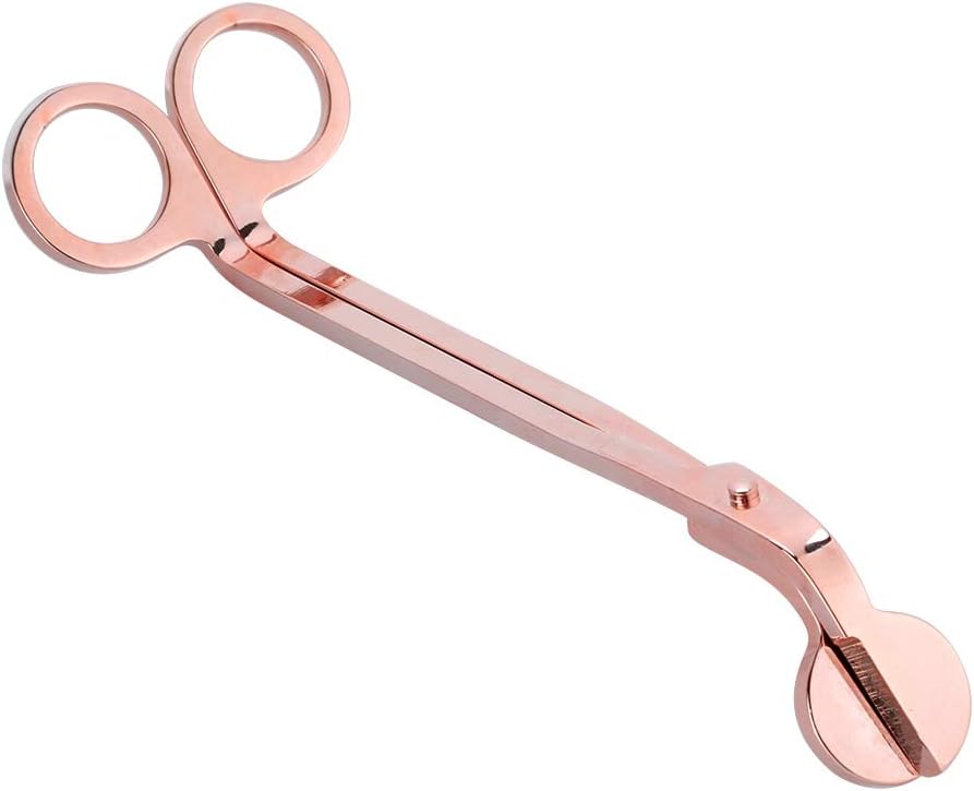 Yuecoom Rose Gold Candle Wick Trimmer Scissors 1