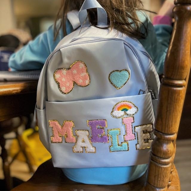 Personalized Toddler Backpack with Chenille Name 10x5x13