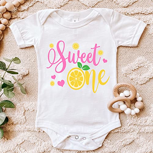 Sweet One 1st Birthday Lemon Shirt for Baby Girl 18M