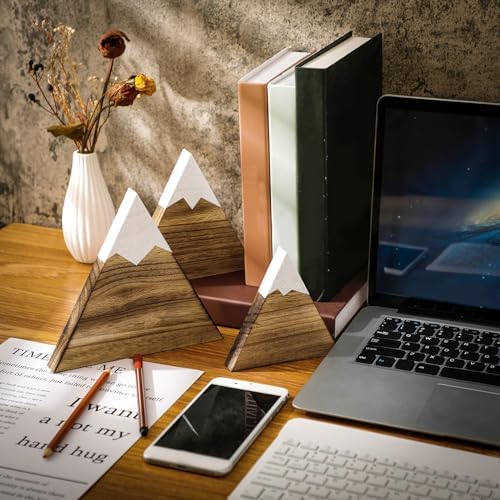 Maitys 3 Pcs Mountain Decor Signs Dark Brown