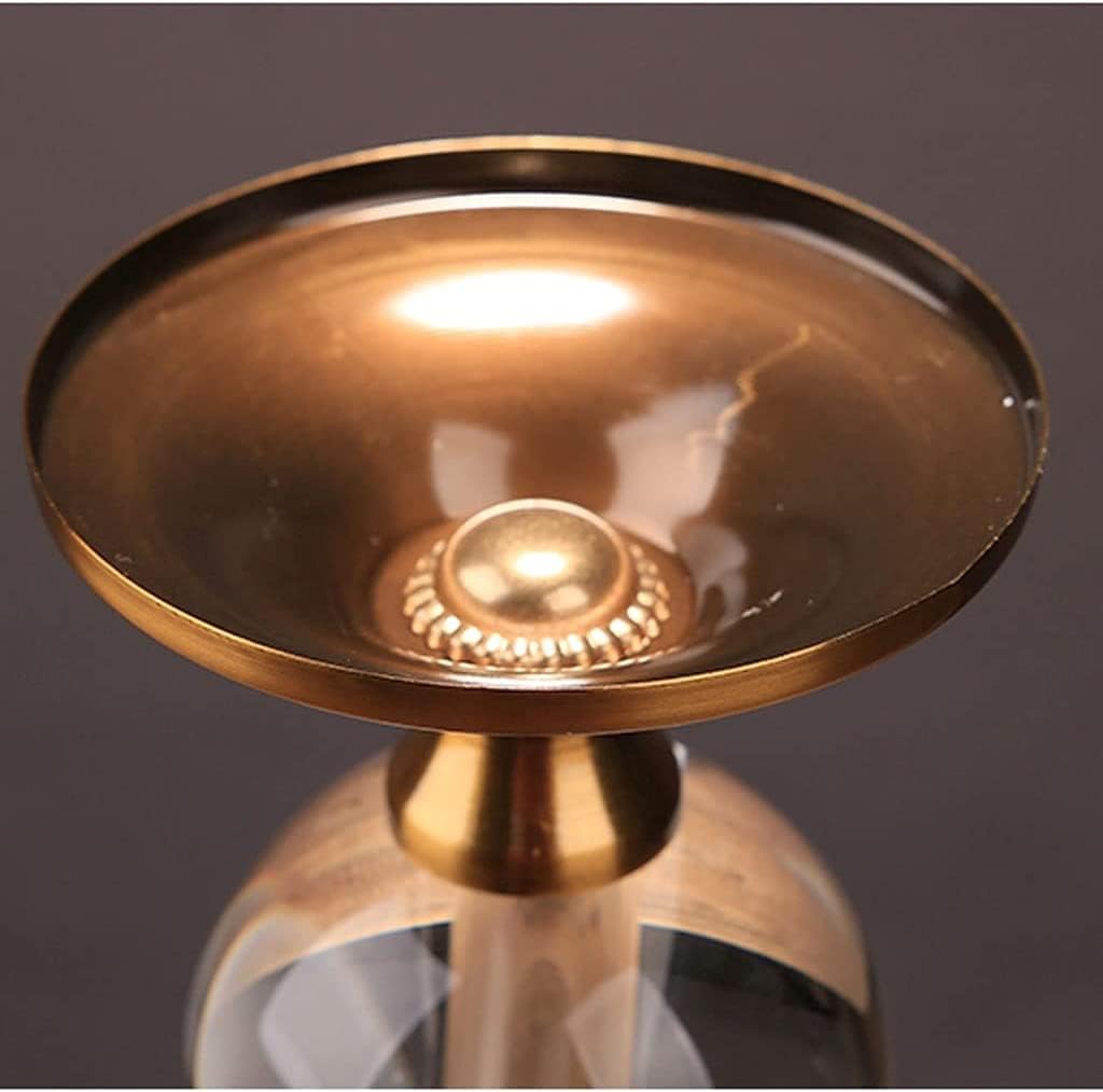 Candelabra Candlestick Holders with Glass Covers