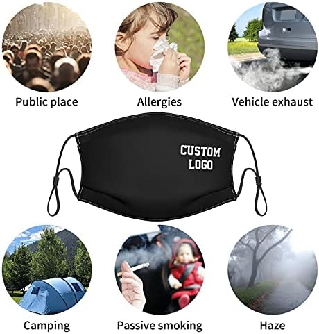 Custom Reusable Cloth Mask with Photo Text Logo