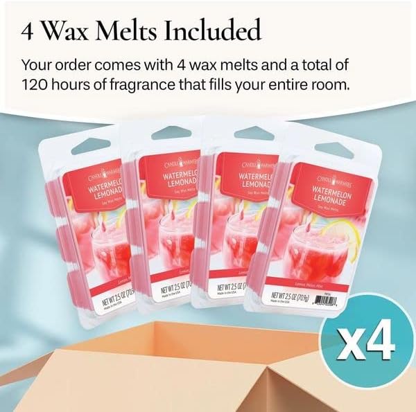 Candle Warmers Etc Classic Wax Melts 25oz 4-Pack Watermelon Lemonade 1