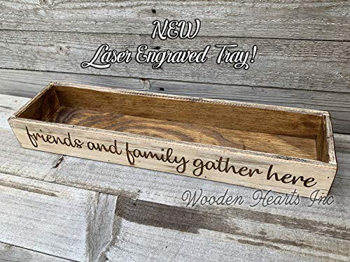 Wood Tray Engraved with 5 Painted Quart or Pint Jars