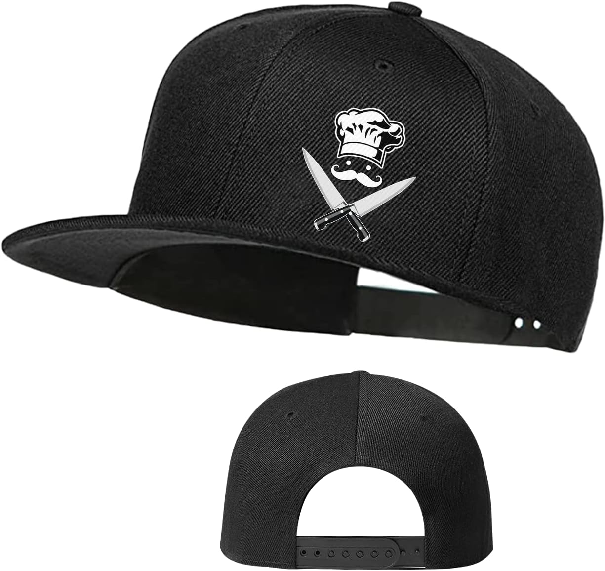 Adjustable Snapback Hat Black Rock N Roll