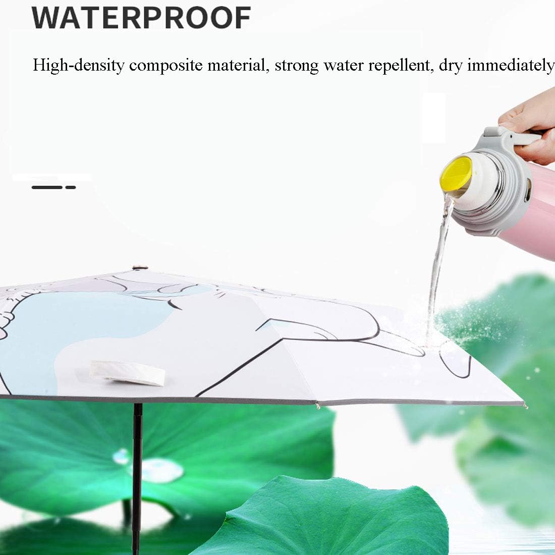 Kids Automatic Open Cartoon Waterproof Travel Umbrella - UPF 50 Protection