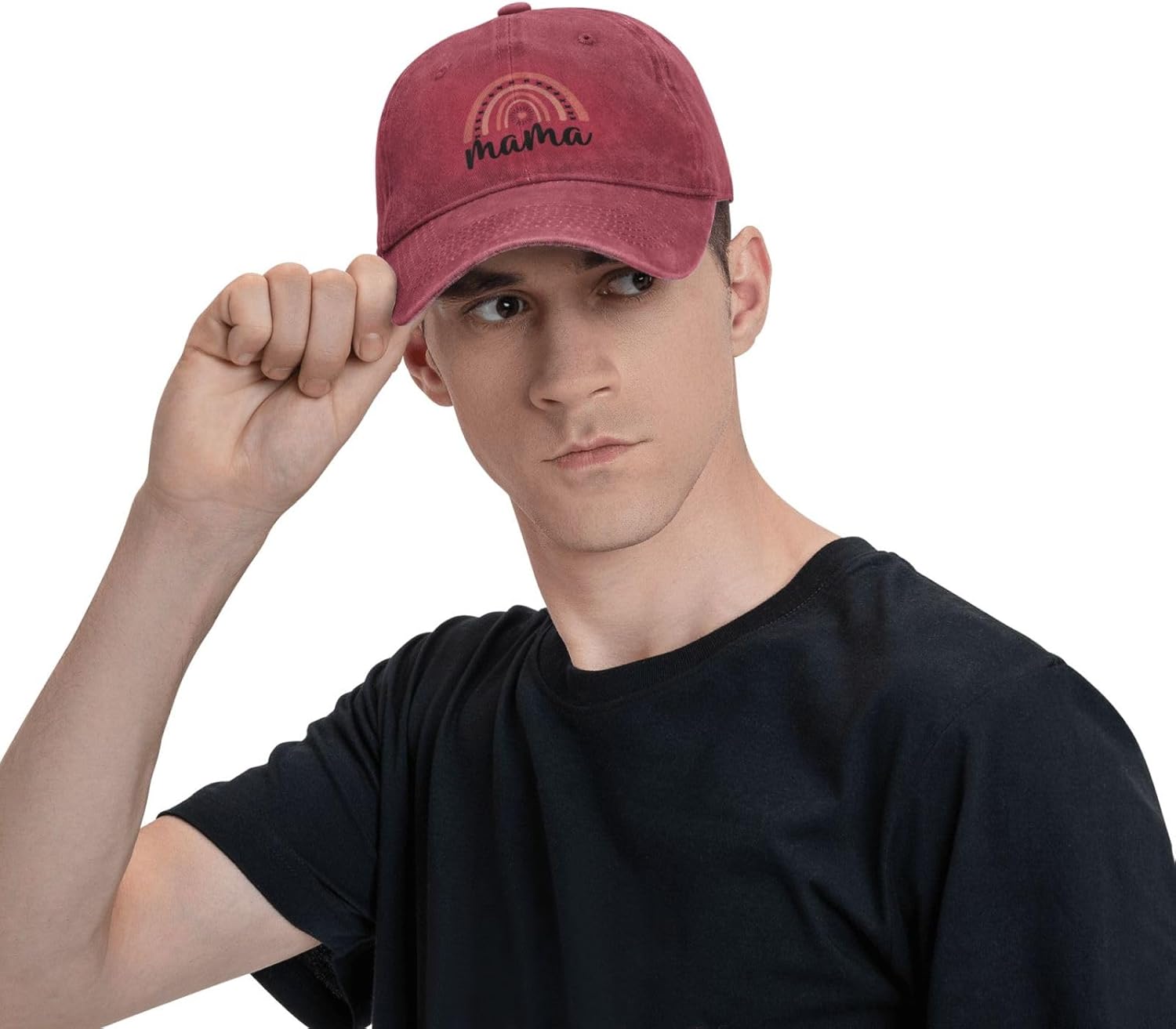 RTATBY Mama Vintage Washed Denim Baseball Cap