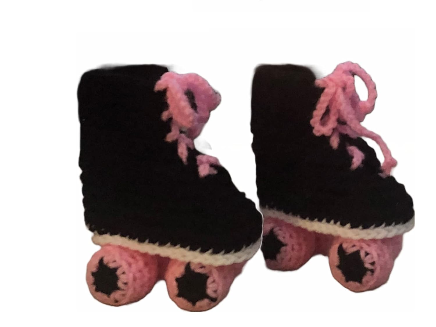 Racing Style Roller Skate Baby Booties Pink