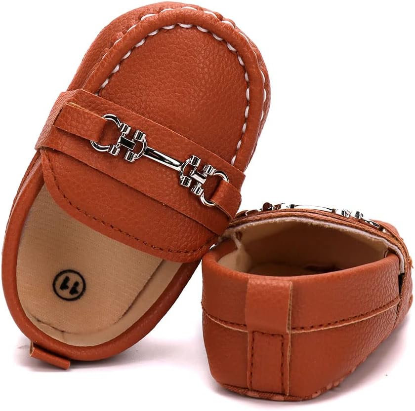 LONSOEN Baby Loafers for Boys Girls Prewalker Shoes