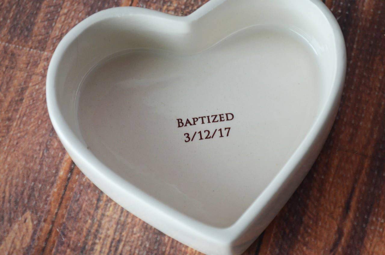 Personalized Baptism Keepsake Box with Heart Design