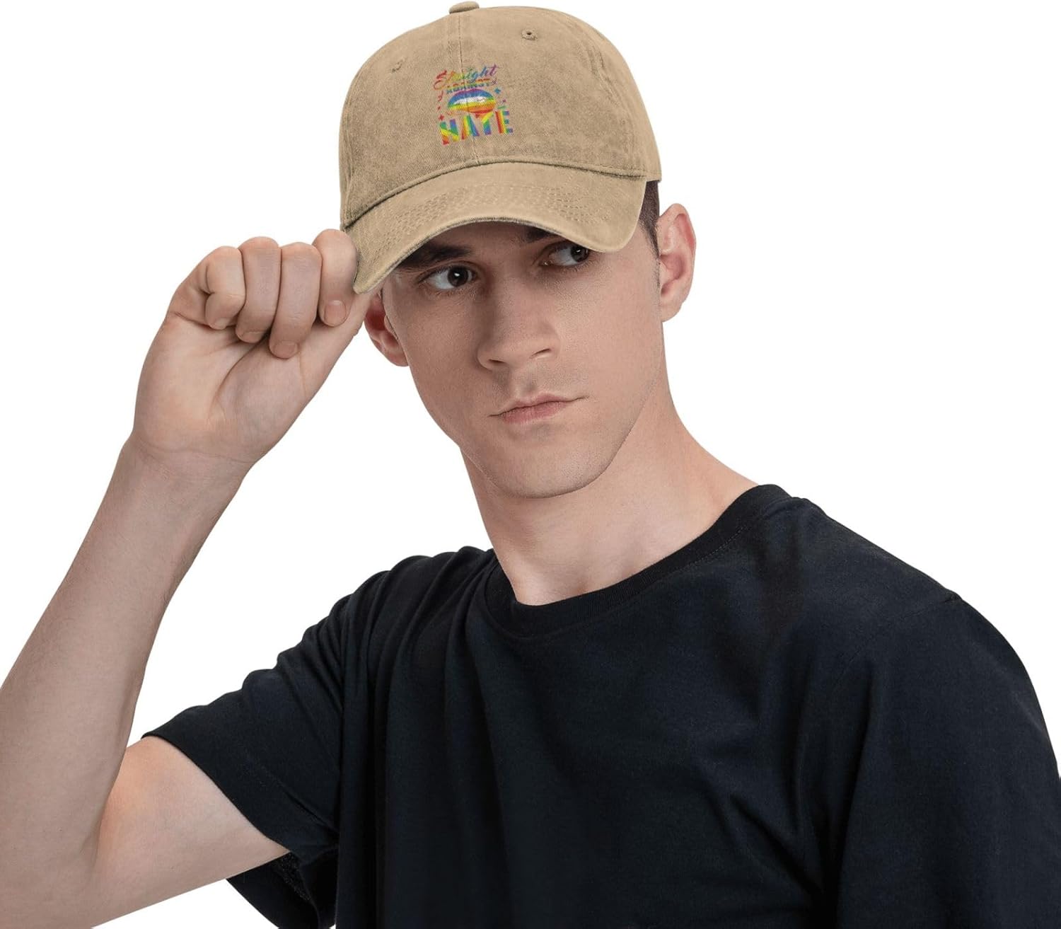 RTATBY Straight Against Hate Baseball Cap for Men Women