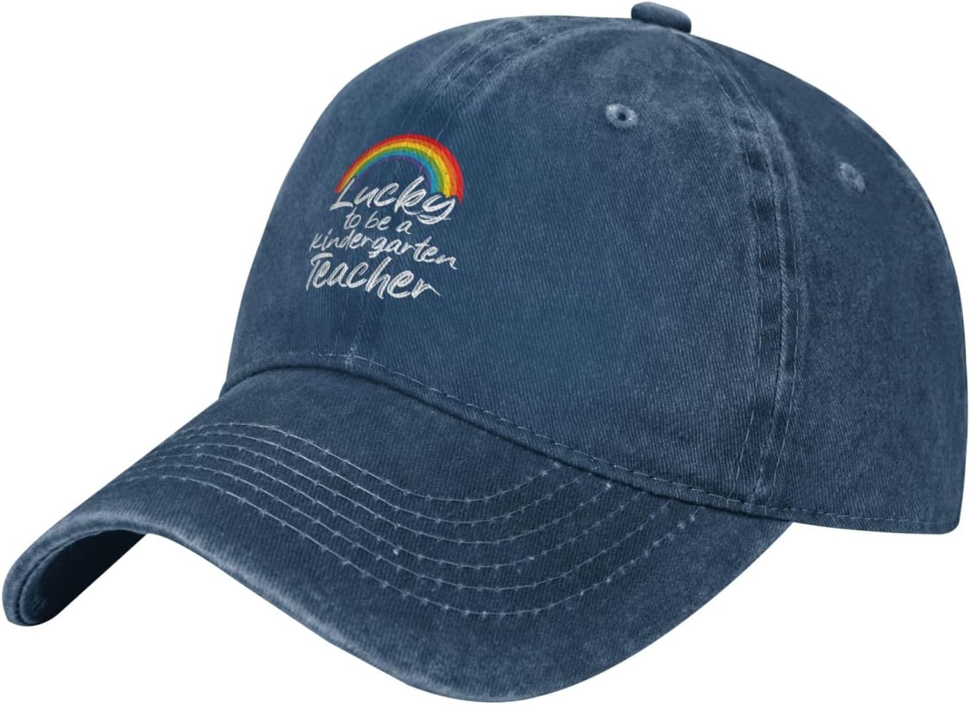 Lucky To Be A Kindergarten Teacher Baseball Cap For Men Women