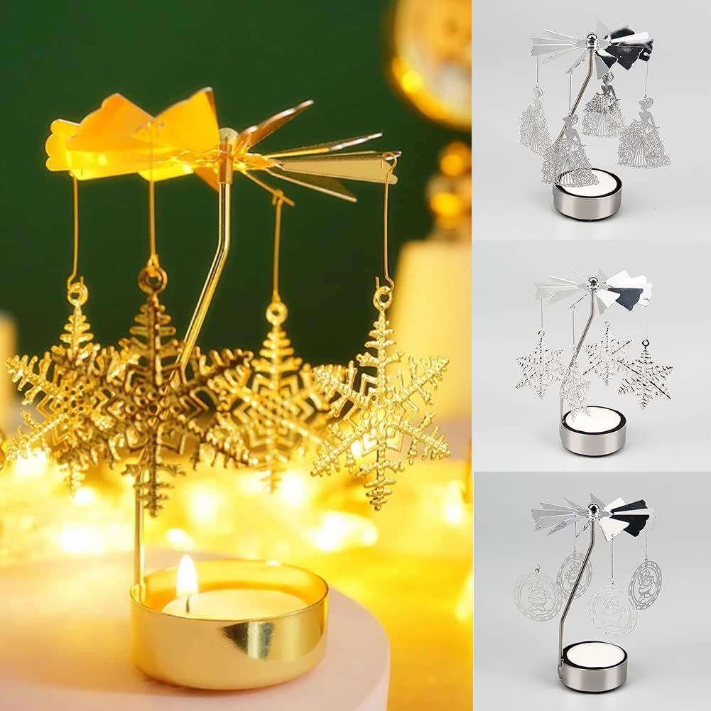 Surakey Rotating Tea Light Holder Snowman Design