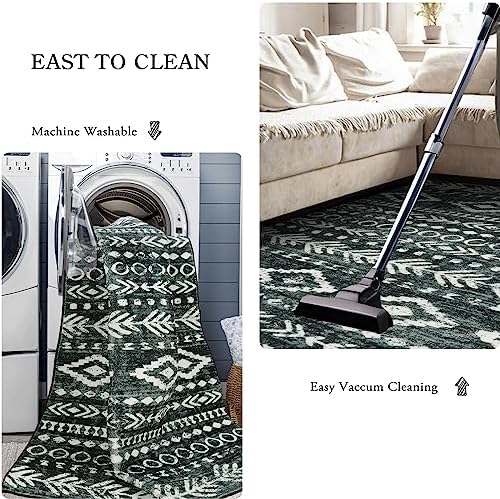 Lahome Boho Entryway Rug Non Slip Washable