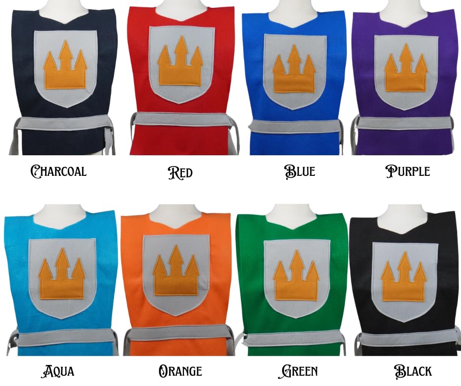 Medieval Knight Red Costume Tunic for Kids and Babies