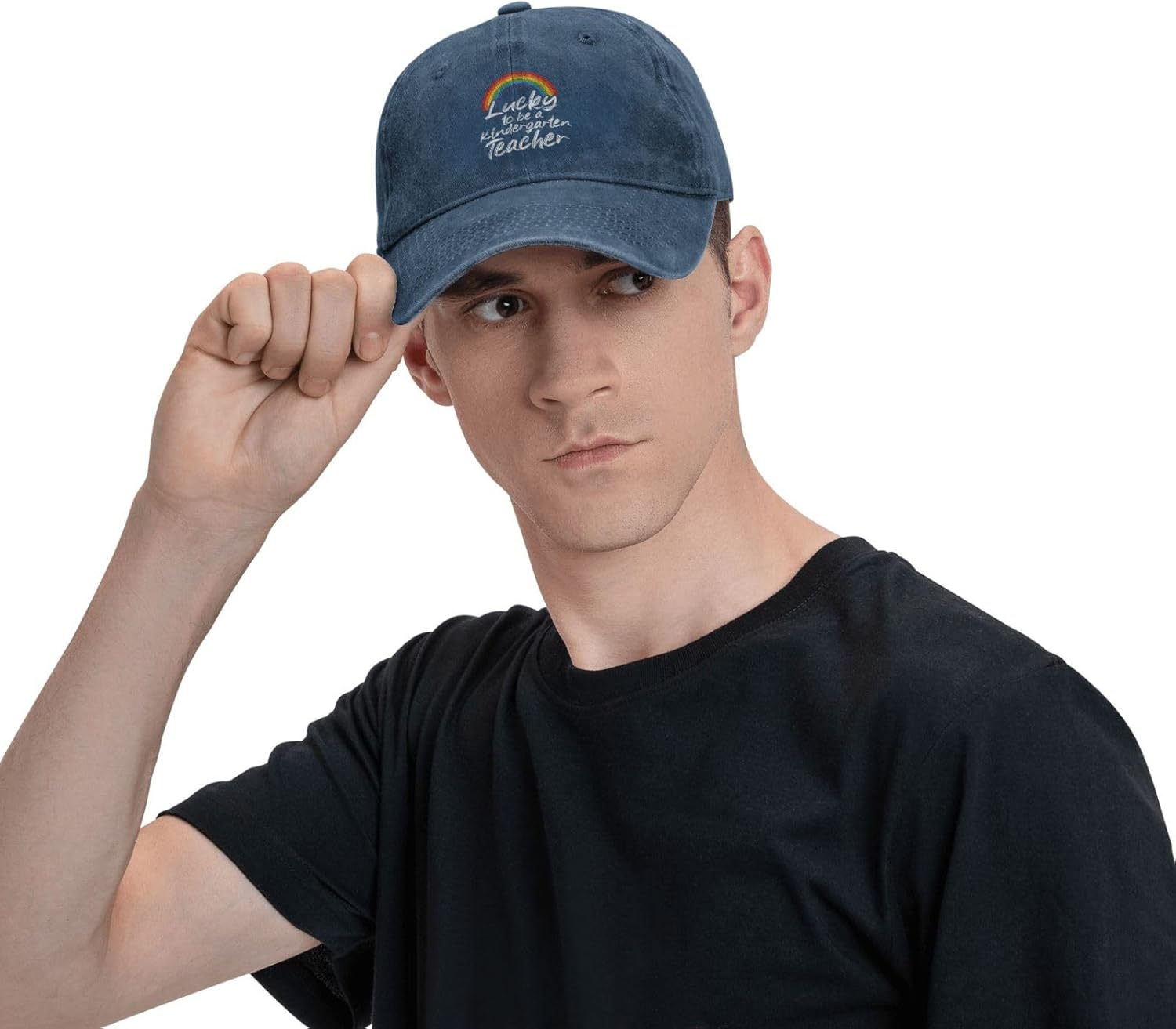 Lucky To Be A Kindergarten Teacher Baseball Cap For Men Women