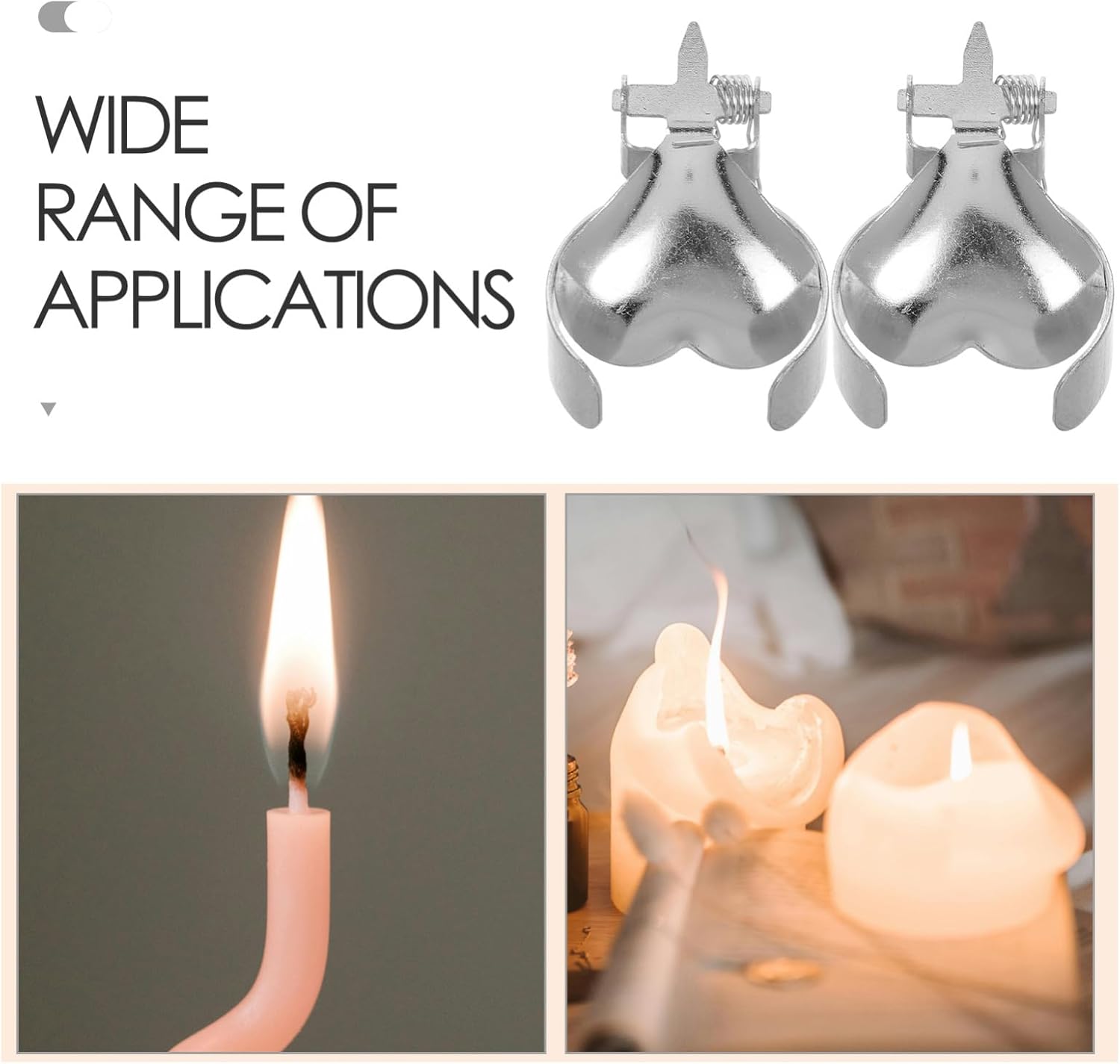 BIUDECO Candle Snuffer Metal Heart Extinguisher Tool