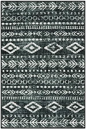 Lahome Boho Entryway Rug Non Slip Washable