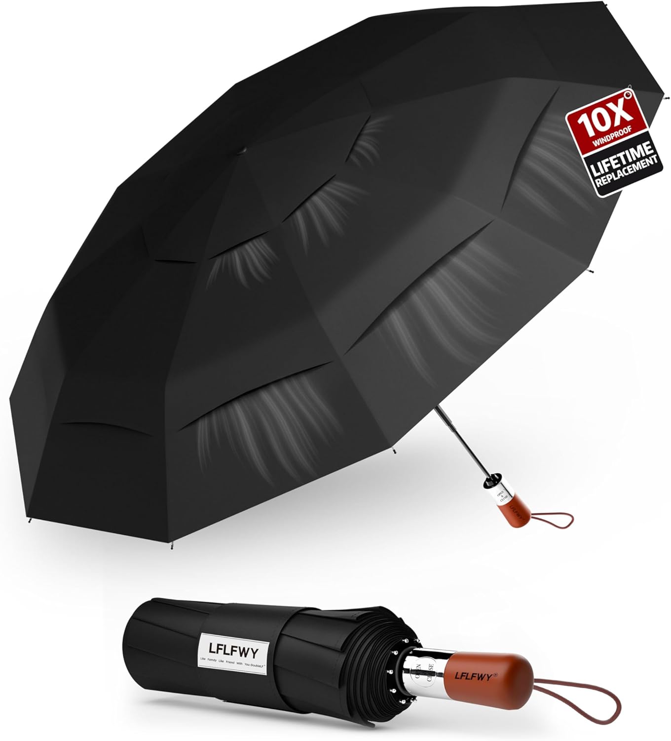 LFLFWY 3T Wind Armor Folding Umbrella