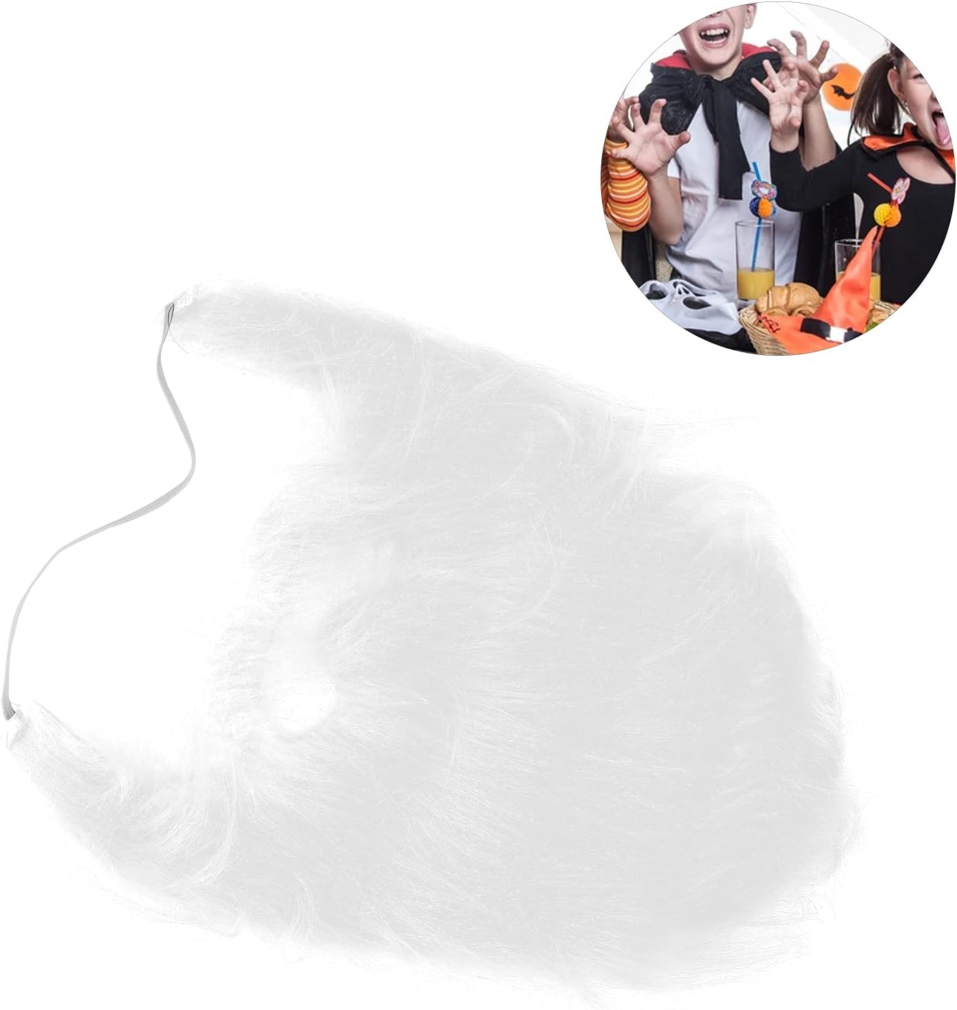 Horoper White Fake Beard for Party Costume Halloween