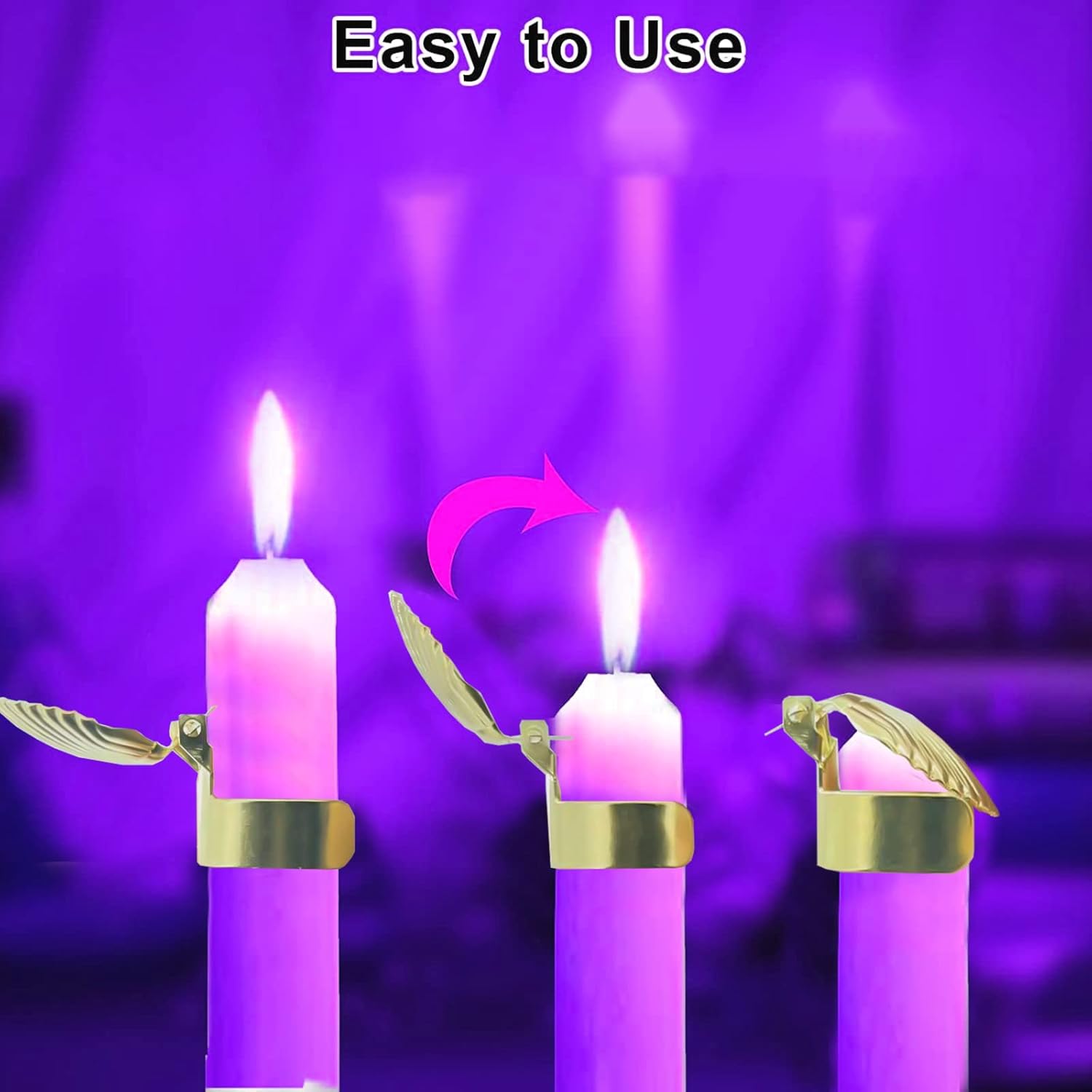 4pcs Scallop Candle Snuffer Kit with Timer