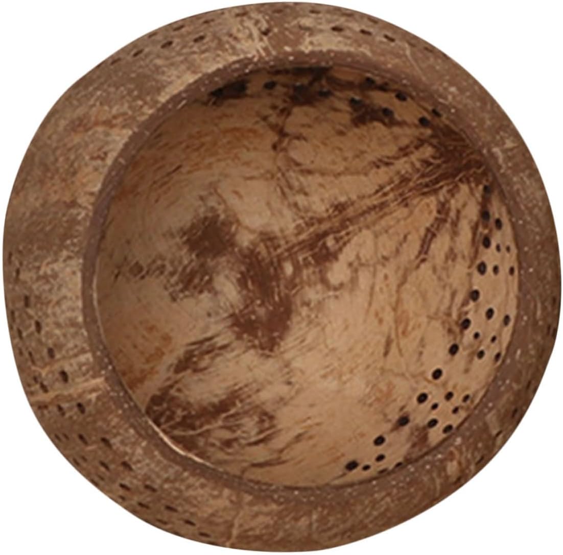 Zerodeko Coconut Shell Candle Bowl Multi-Use Food Container