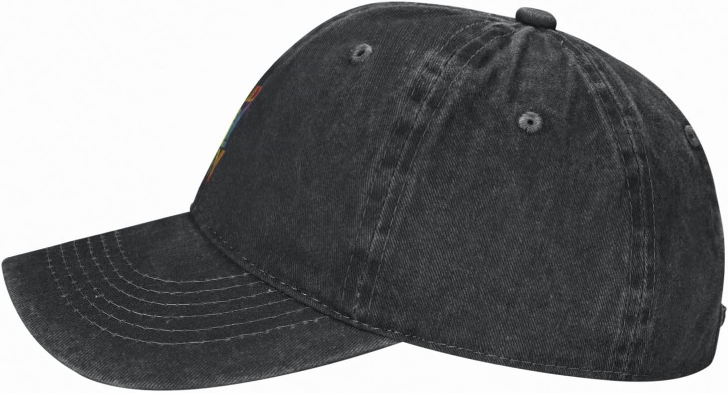 Proud to Be Gay Washed Denim Baseball Cap for Women Men