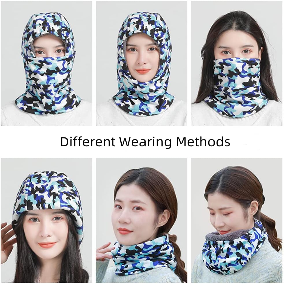 Kids Winter Thermal Fleece Balaclava Hood