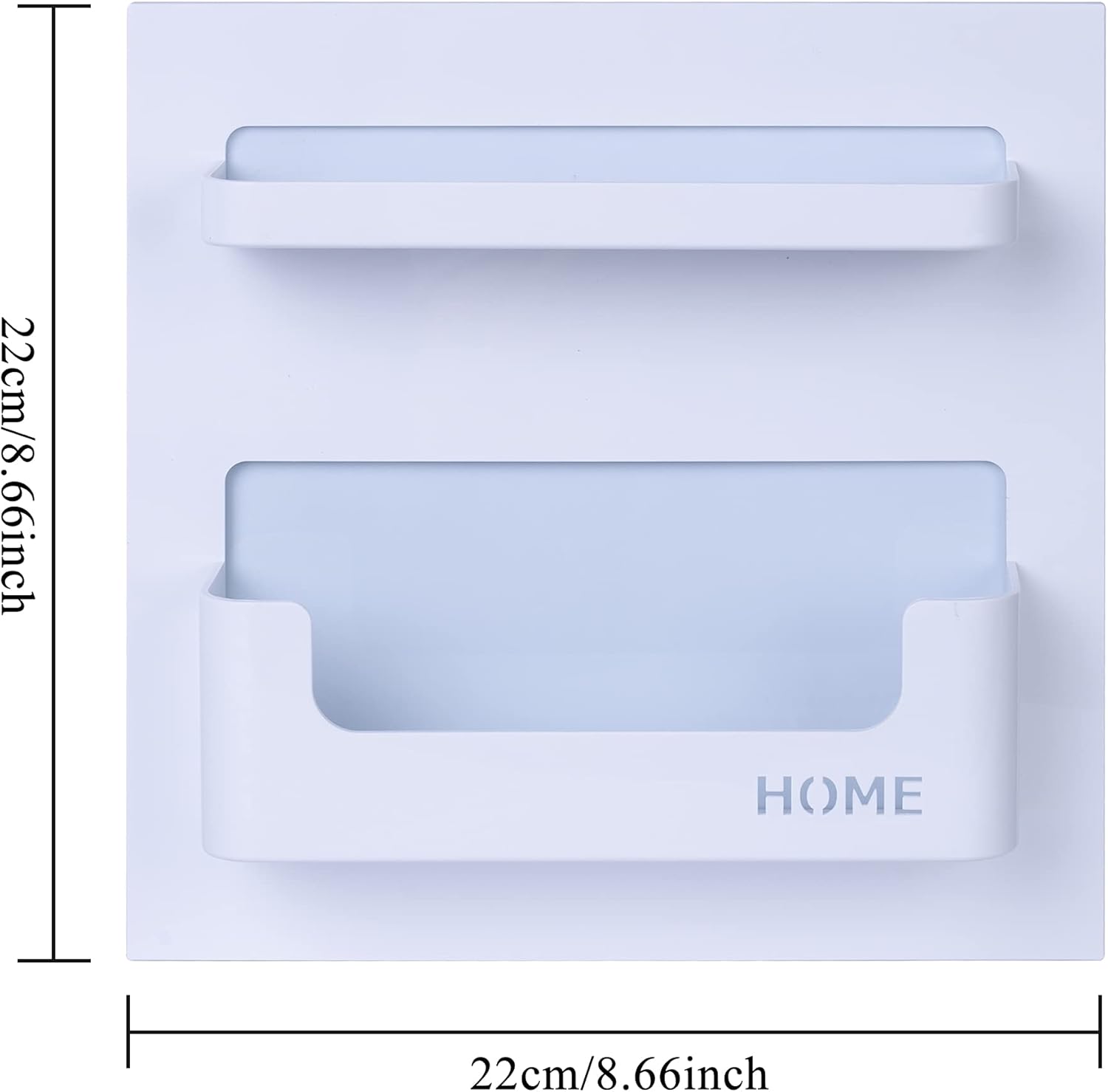 MATIMASU Bedside Shelf Organizer - Wall Mounted 87 x 87 x 2 Inches White