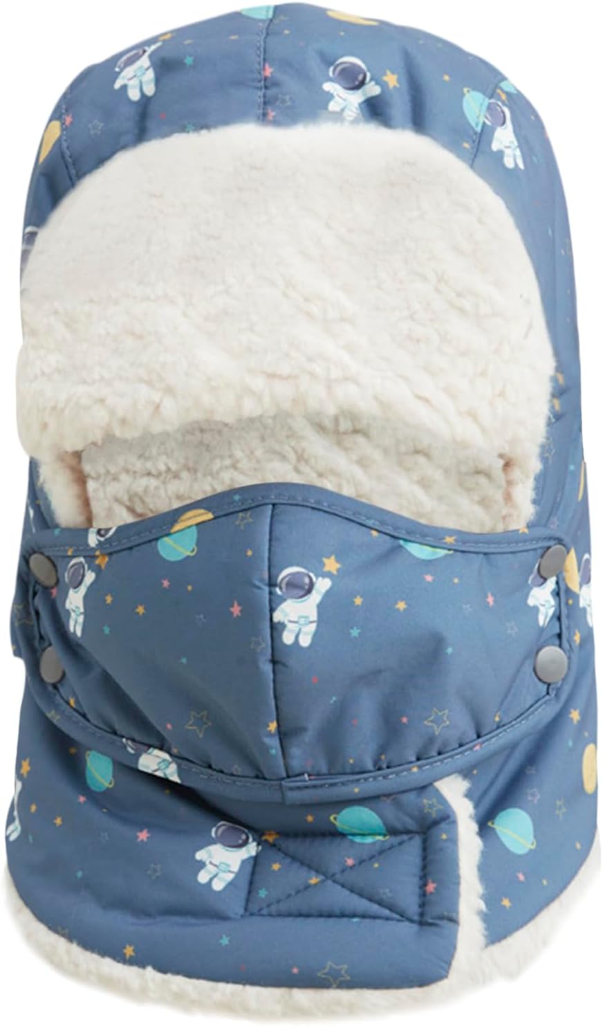 Cute Kids Winter Hat with Ear Flaps and Adjustable Chin Strap