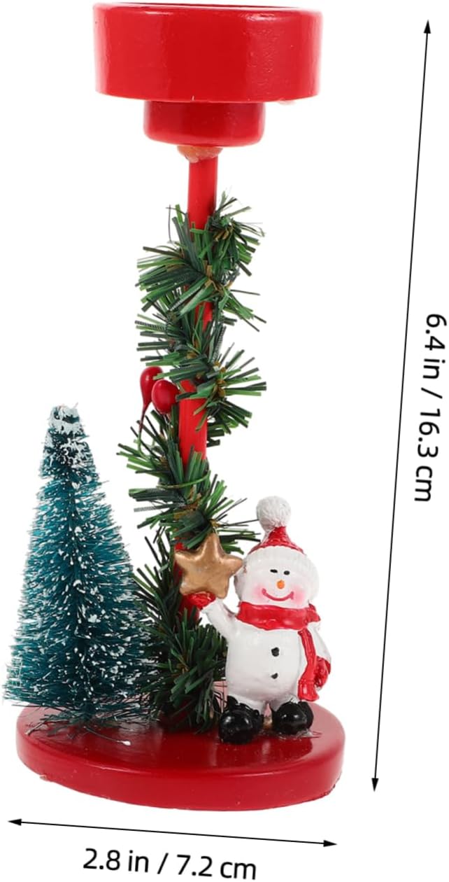 Whimsical Snowman Candle Holder for Christmas and Wedding Decor