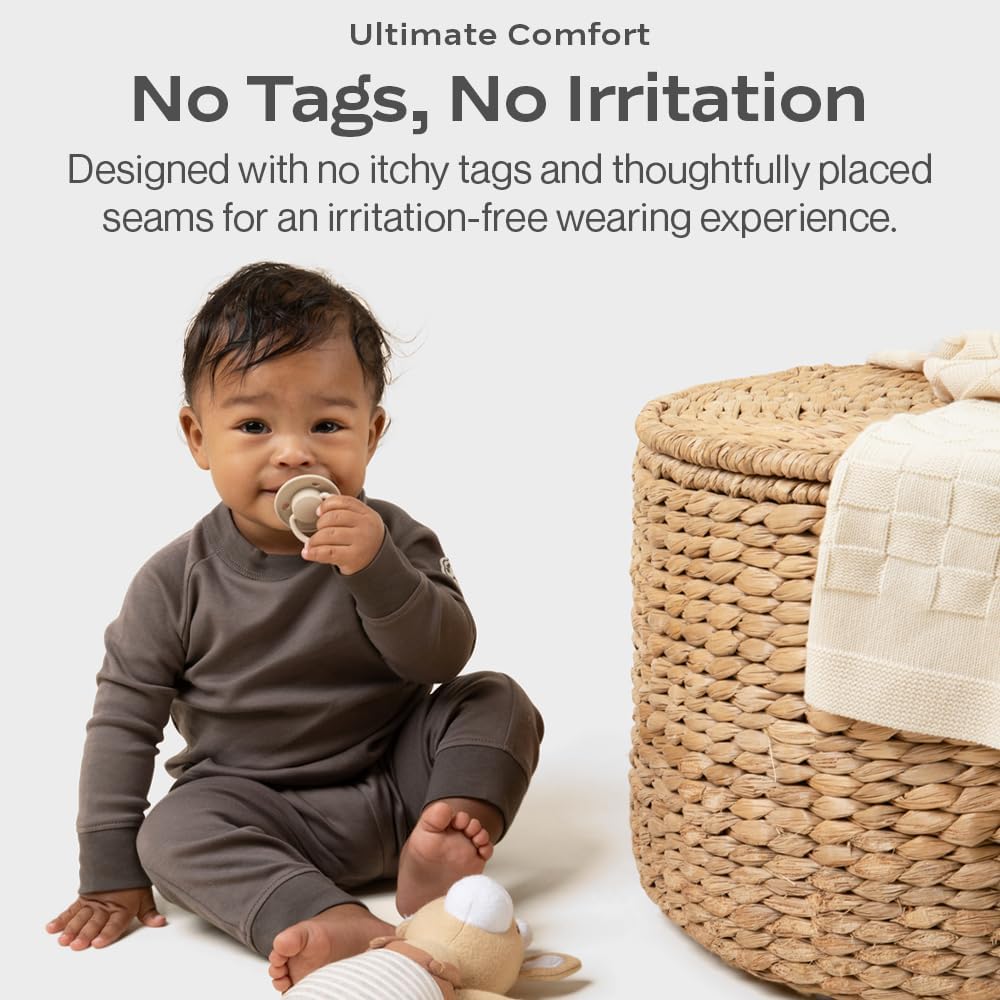 MON CHOU Organic Cotton Ribbed Joggers for Baby