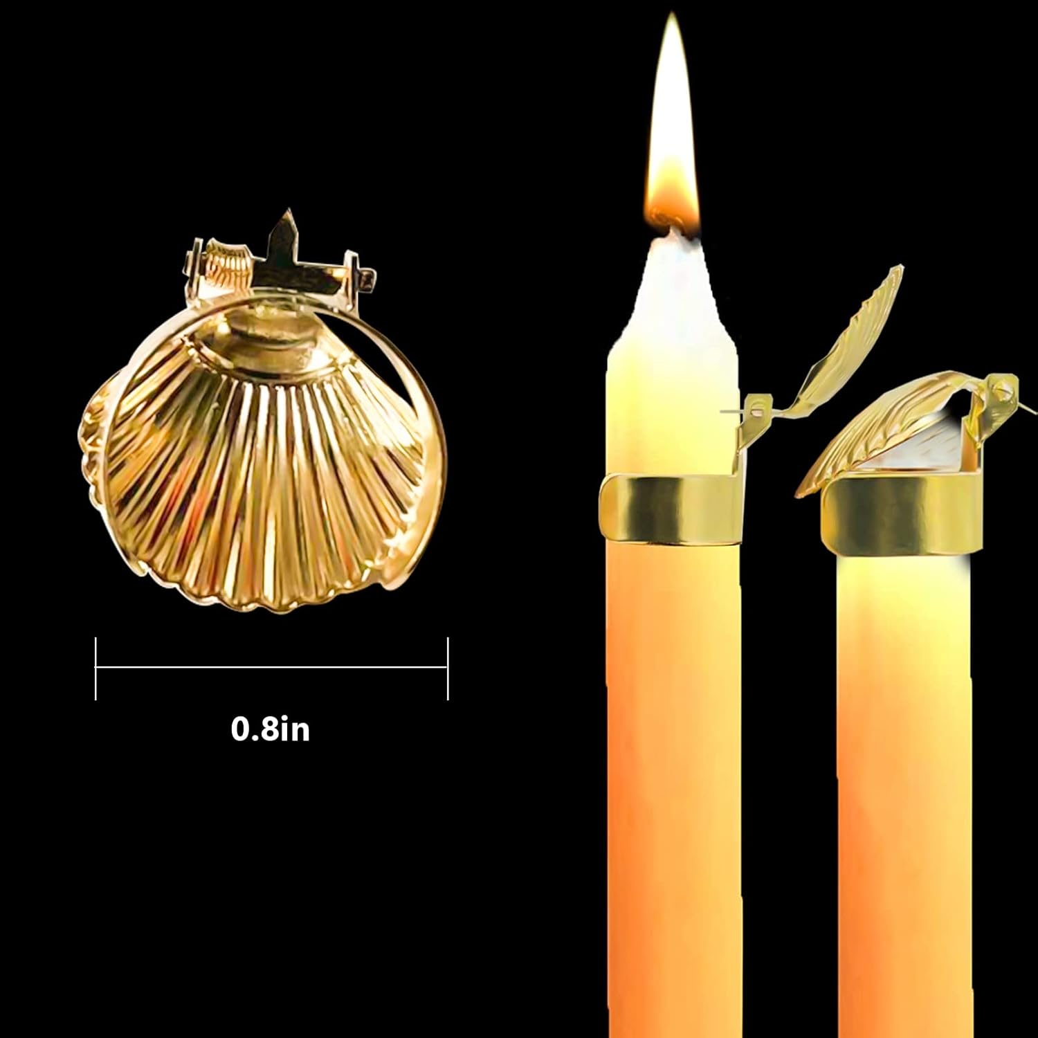 4pcs Scallop Candle Snuffer Kit with Timer