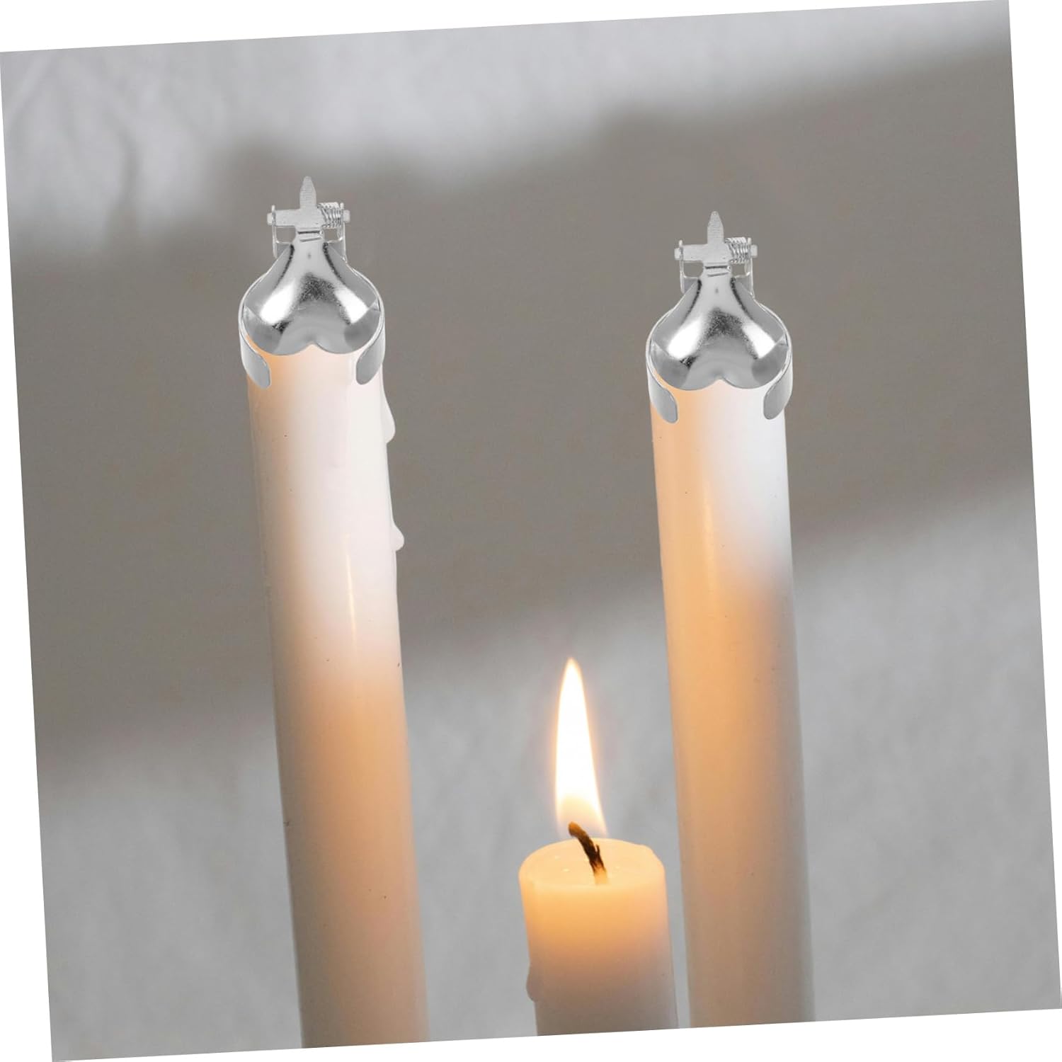 VOSAREA 2Pcs Heart Shaped Candle Snuffer Extinguisher 1