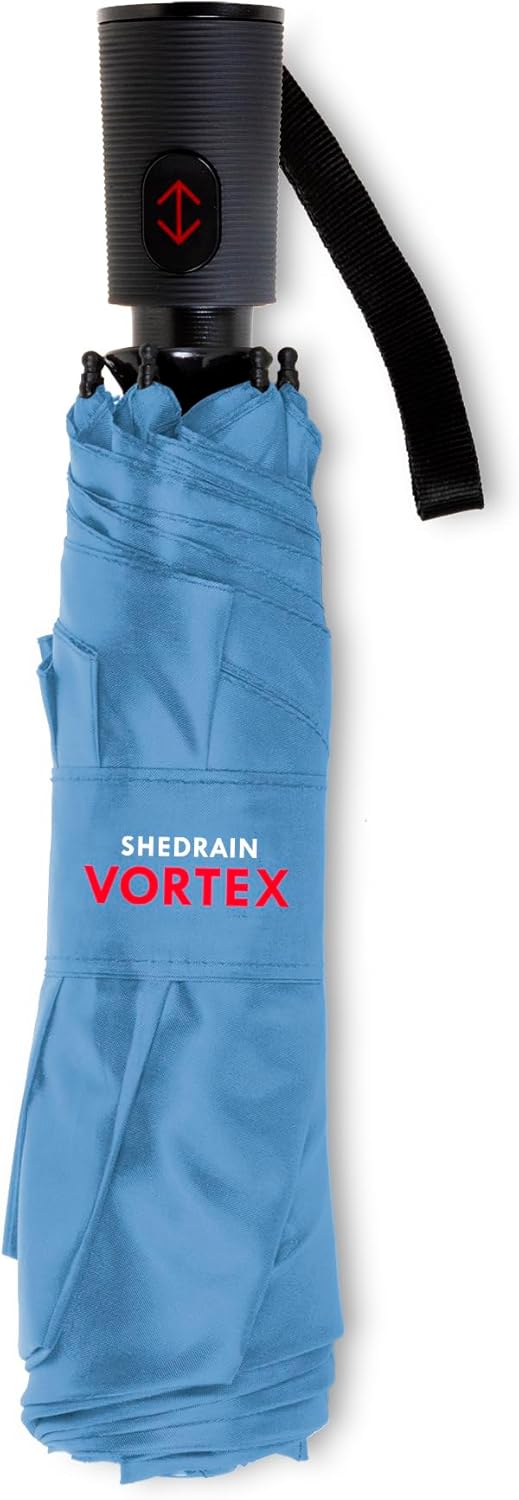 ShedRain Vortex Automatic Folding Travel Umbrella 75 mph Windproof