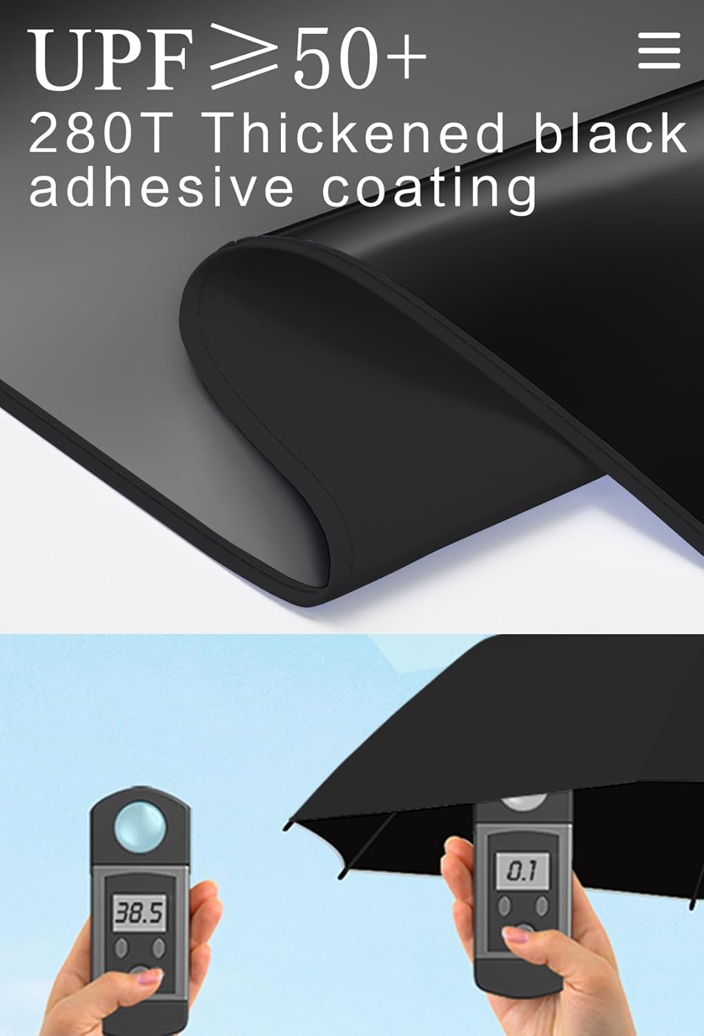 Moorrlii Mini Travel Umbrella - UPF 50 Windproof and Lightweight