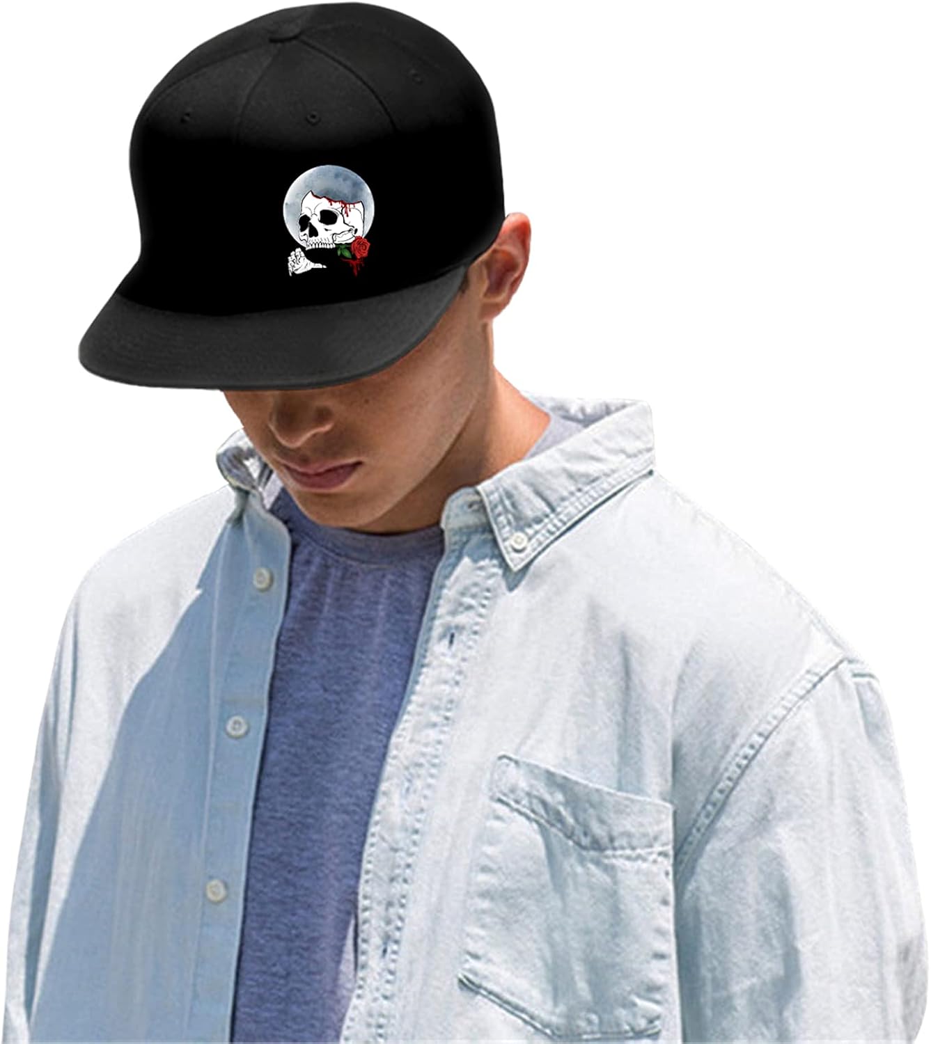 Adjustable Black Snapback Hat for Men Women 1