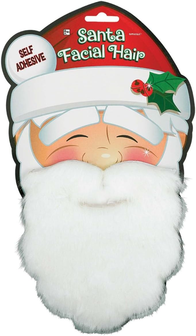 Amscan Santa Claus White Plush Facial Hair 5-Piece Set
