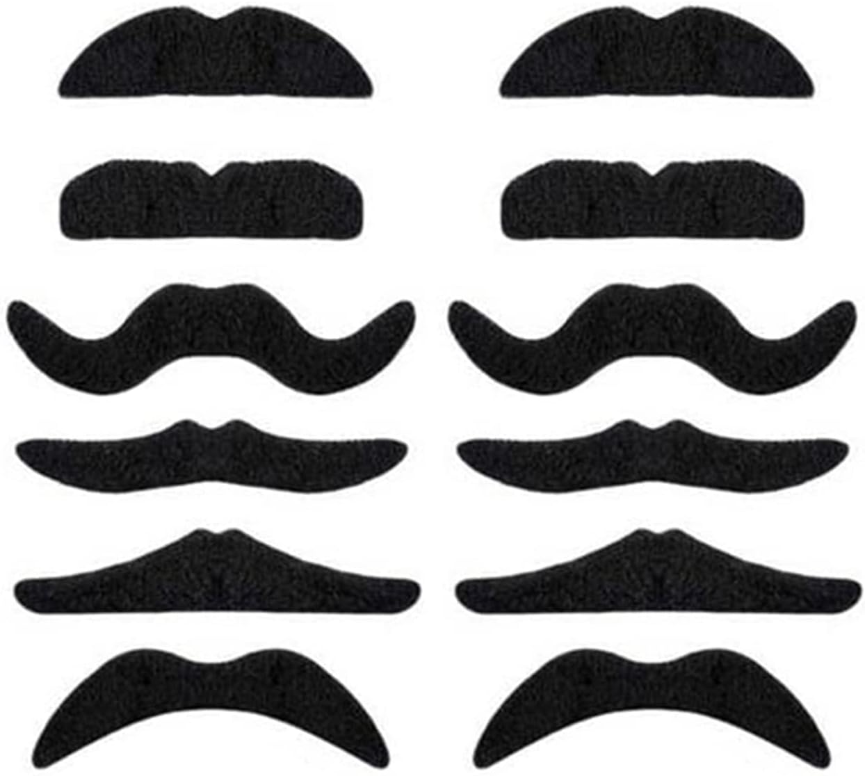 Dzrige 24 Piece Fake Mustache Set Self-Adhesive
