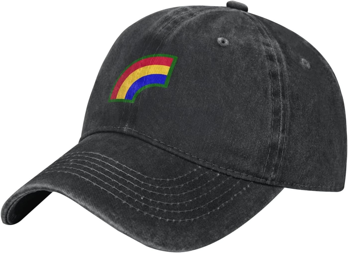 42nd Infantry Division SSI Washed Denim Baseball Cap For Men and Women