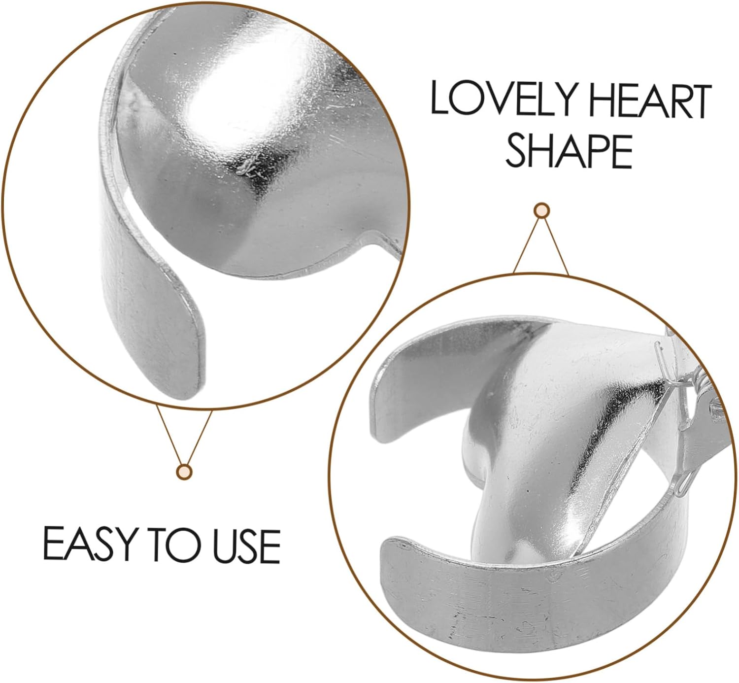 VOSAREA 2Pcs Heart Shaped Candle Snuffer Extinguisher 1