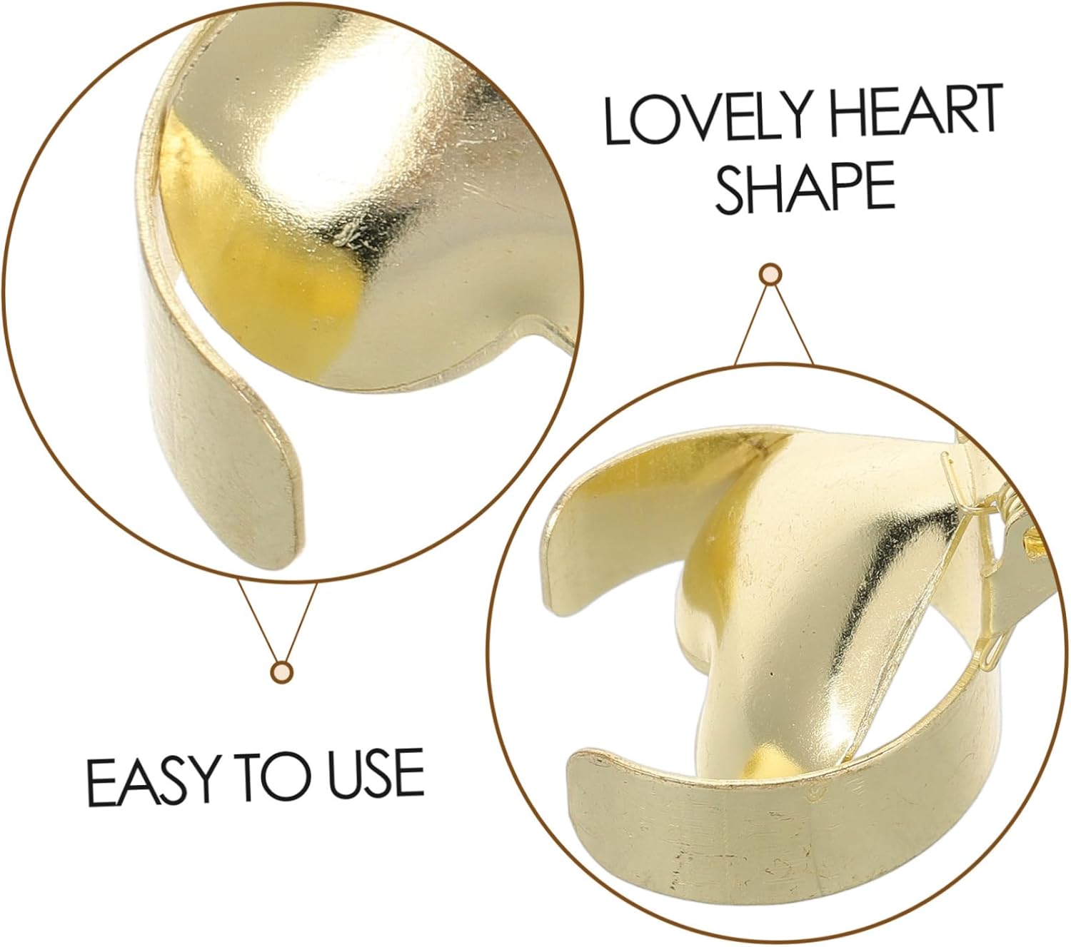 Zerodeko 2Pcs Heart Shaped Metal Candle Snuffer Elegant Design