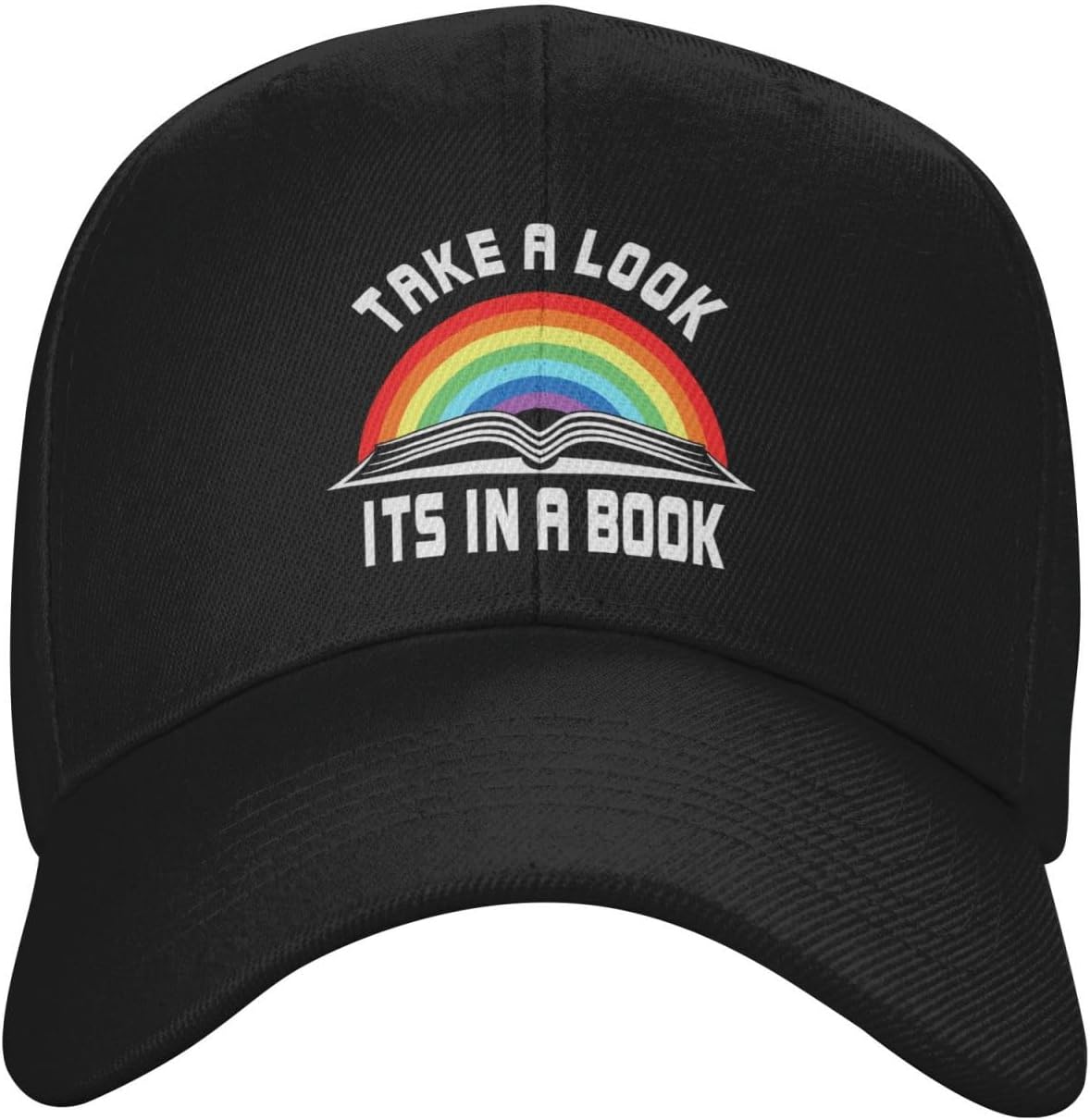 Take A Look Its in A Book Curved Brim Snapback Cap