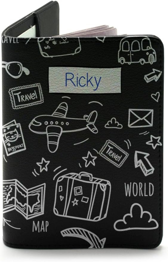 Kids Personalized Leather Passport Holder - Travel Gift