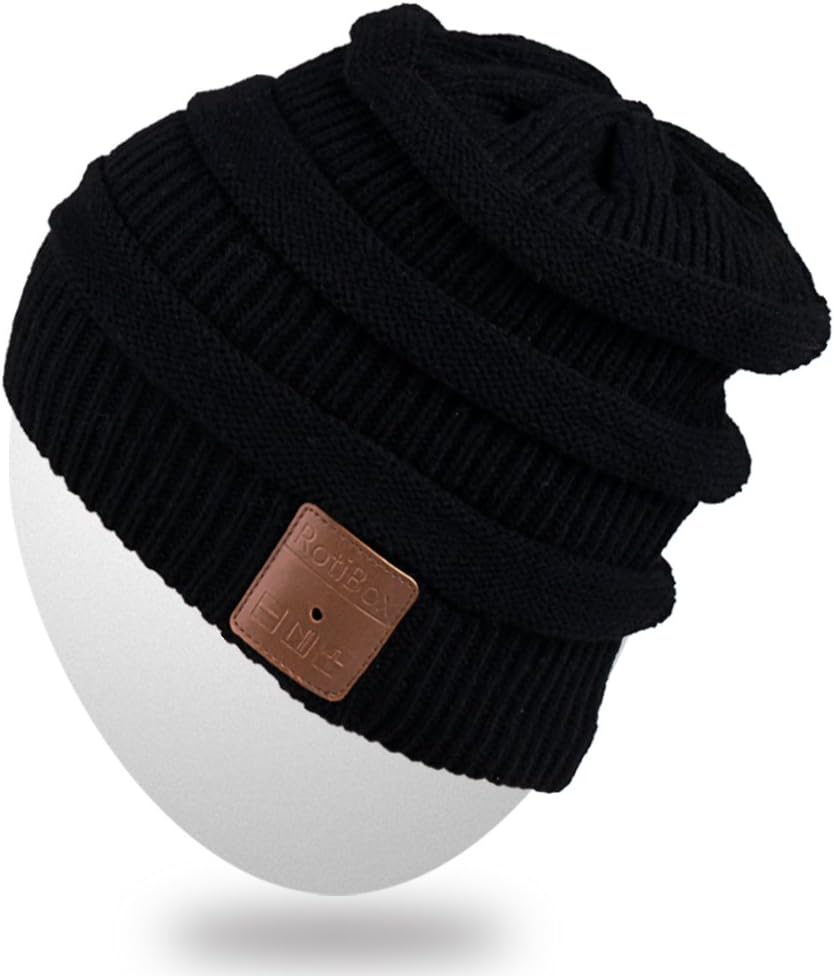 Rotibox Bluetooth Beanie with Headphones for Winter Sports and Christmas Gifts