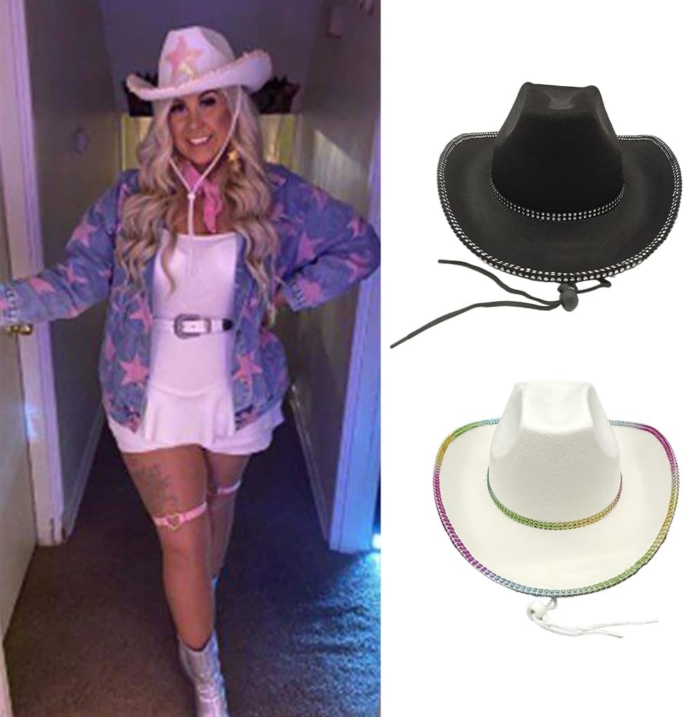 Diamond-Studded Cowboy Hat for Boys and Girls