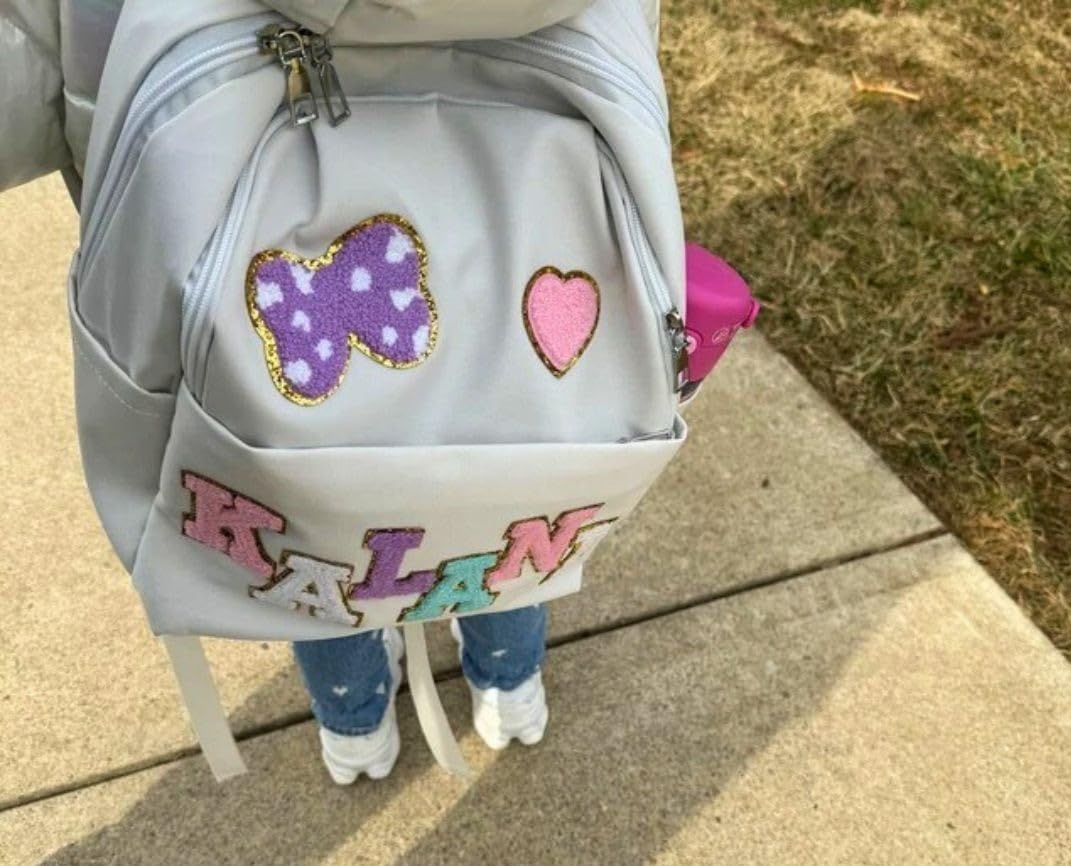 Personalized Toddler Backpack with Chenille Name 10x5x13