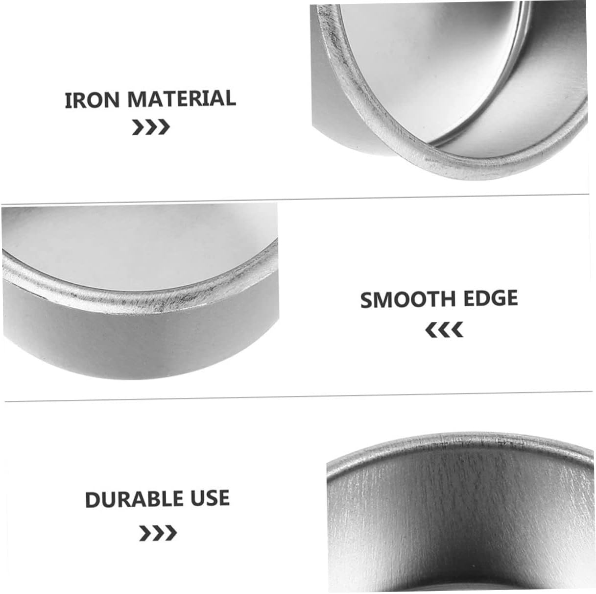 HOOTNEE 24pcs Silver Rimmed Iron Candle Holders