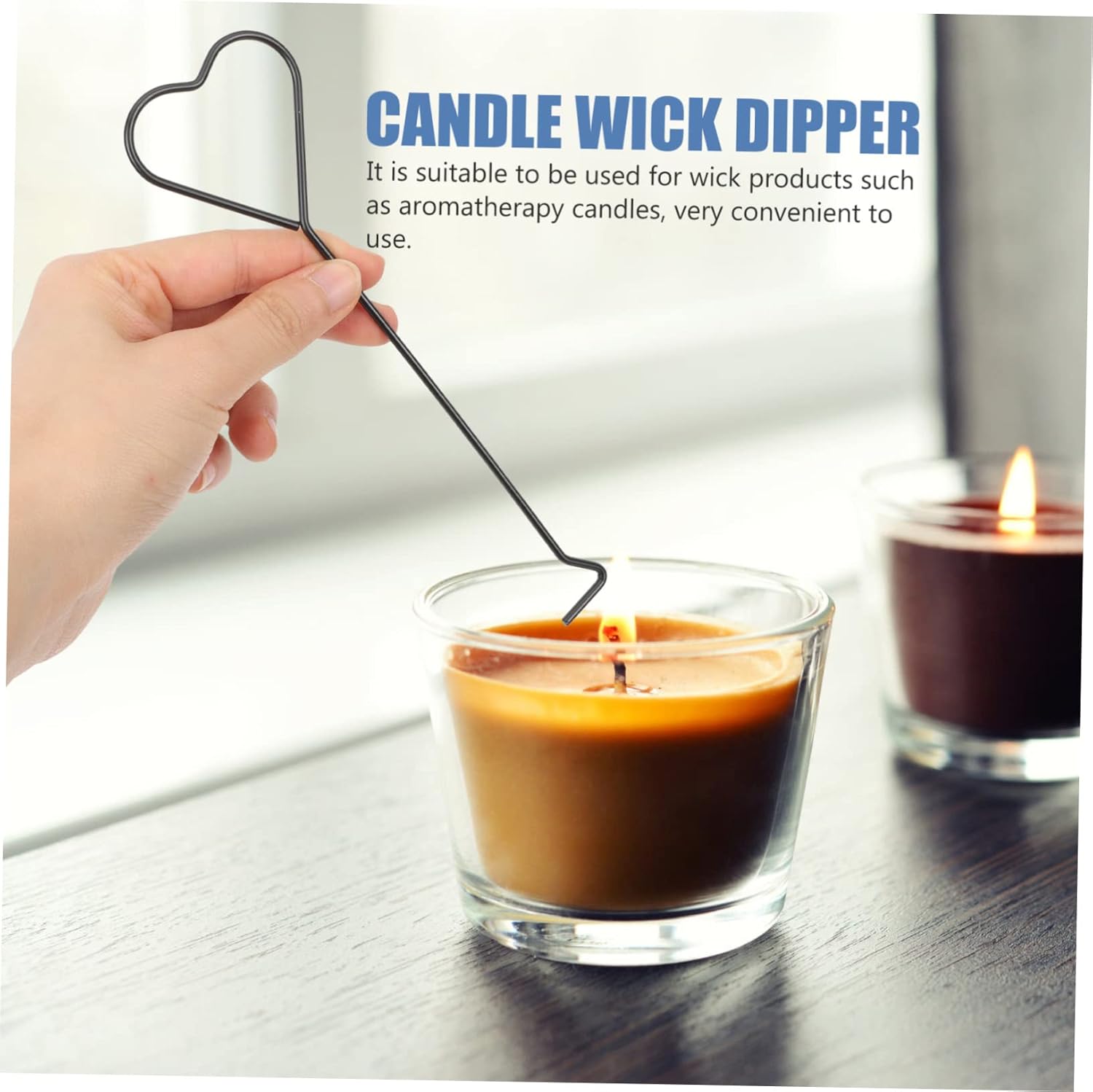 Happyyami Iron Heart-Shaped Candle Wick Dipper 4 Pack